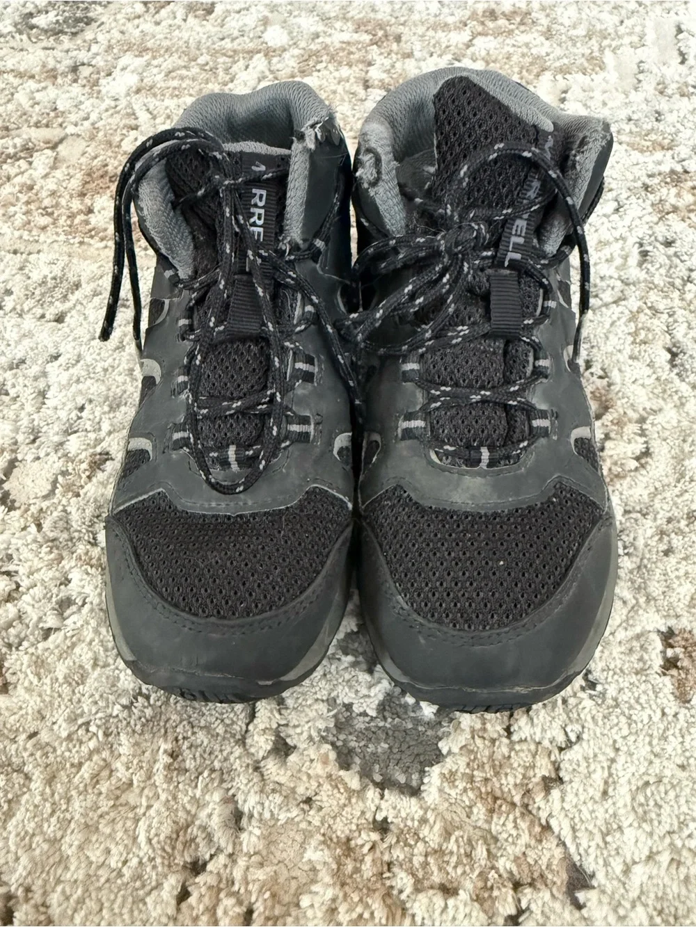 Merrell Kids Black and Gray Hiking Boots